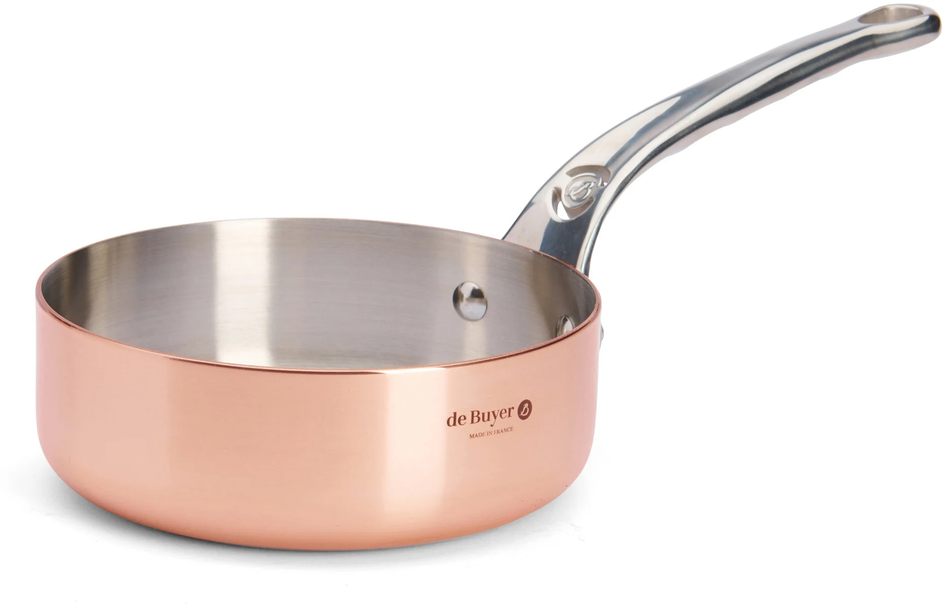 PRIMA MATERA Rondel miedziany prosty niski 16 cm / DE BUYER