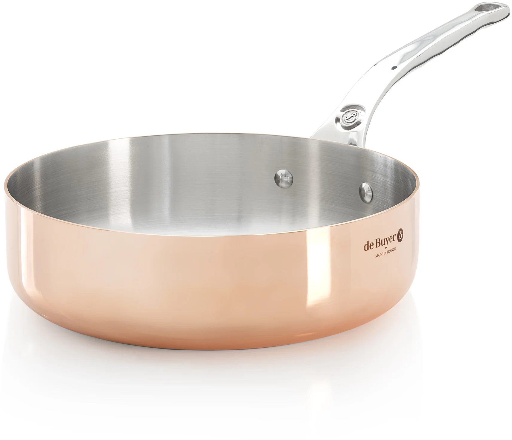 PRIMA MATERA Rondel miedziany prosty niski 20  cm / DE BUYER