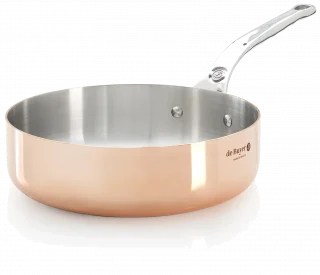 PRIMA MATERA Rondel miedziany prosty niski 24 cm / DE BUYER