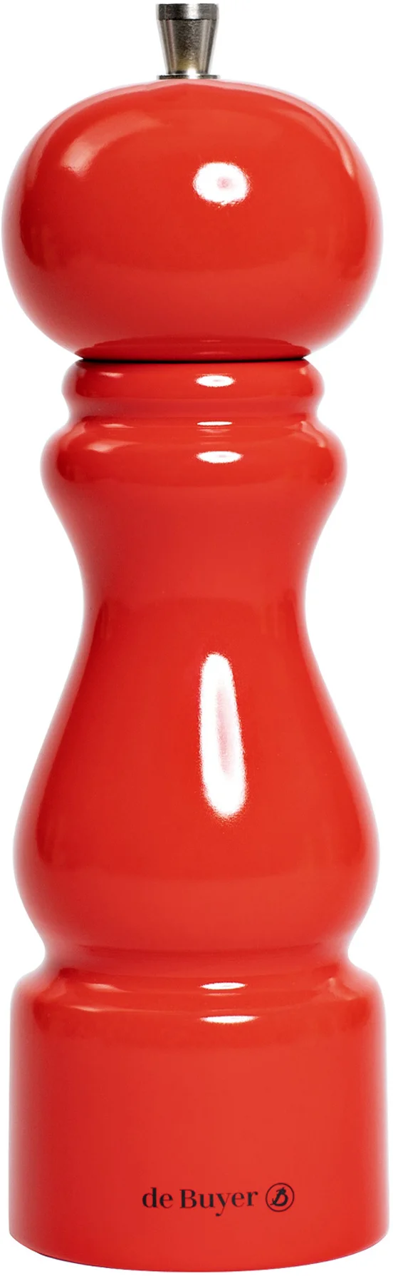 RUMBA Młynek do soli 20 cm czerwony lakierowany / DE BUYER