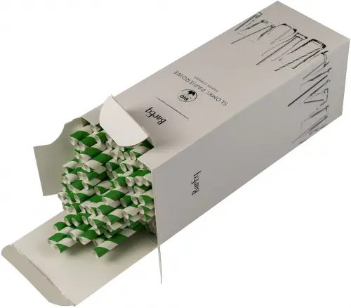 Rurki zielone paski 8x250 (op. 100 szt)