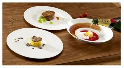 FINE DINE Talerz płaski 22 cm biały / RAK PORCELAIN