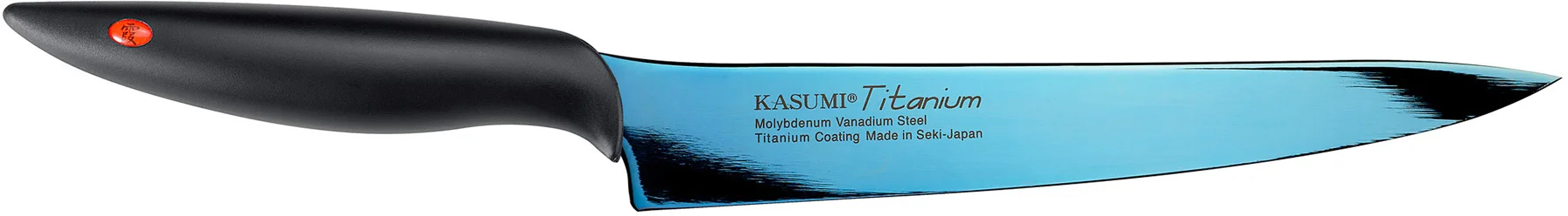 TITANIUM Nóż japoński wąski 20 cm niebieski / KASUMI