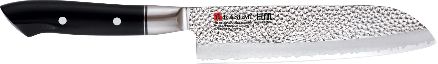 VG-10 HM Nóż japoński Santoku kuty 18 cm  młotkowany / KASUMI