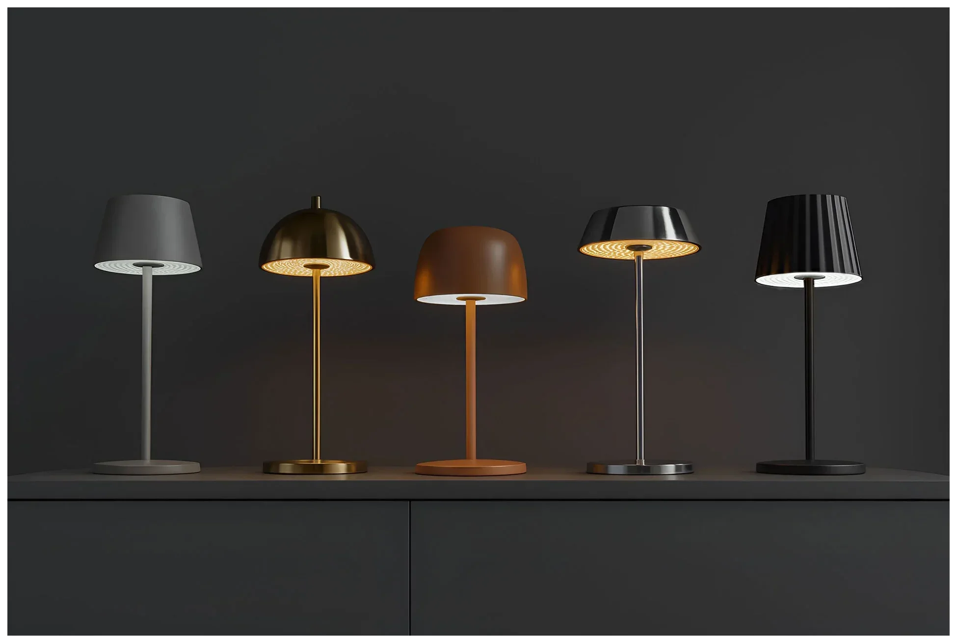 VERLO Lampa stołowa HAMPTON 30 cm złota
