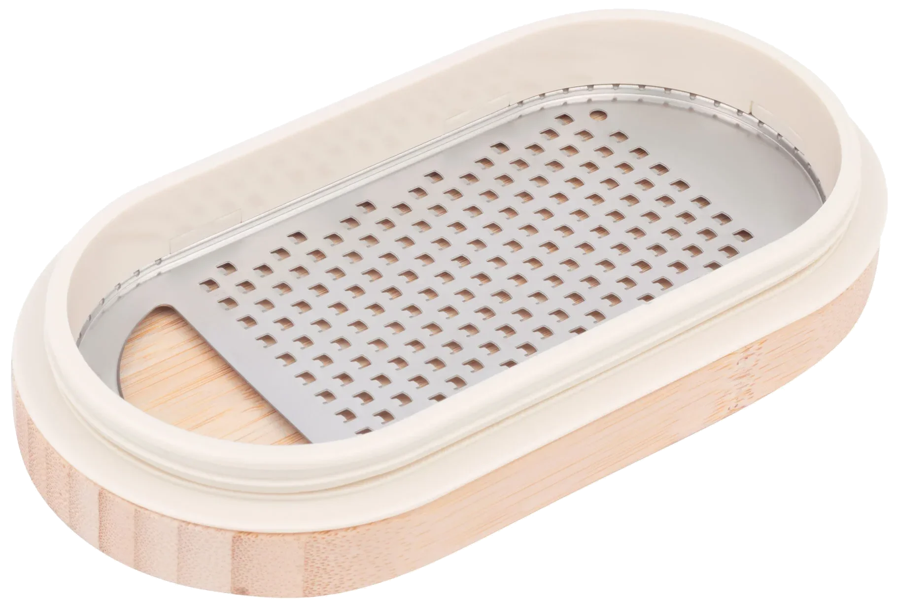 MICROPLANE Tarka z pojemnikiem i pokrywkami SPECIALTY kaszmirowa biel