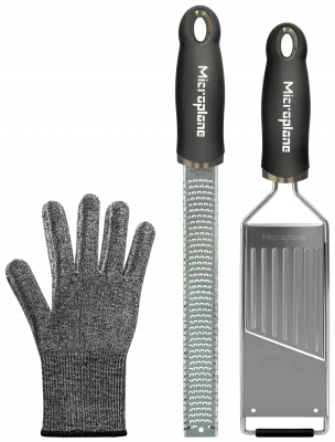 GOURMET Zestaw tarek + rękawiczka / MICROPLANE