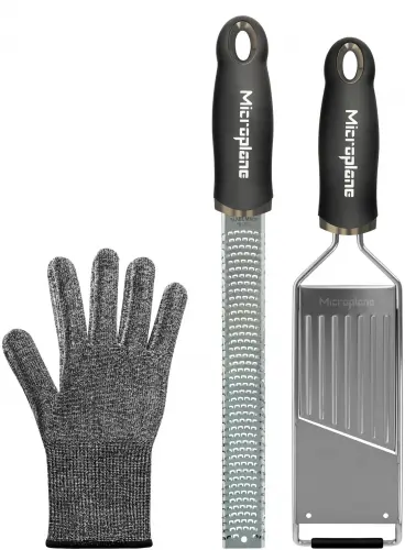GOURMET Zestaw tarek + rękawiczka / MICROPLANE