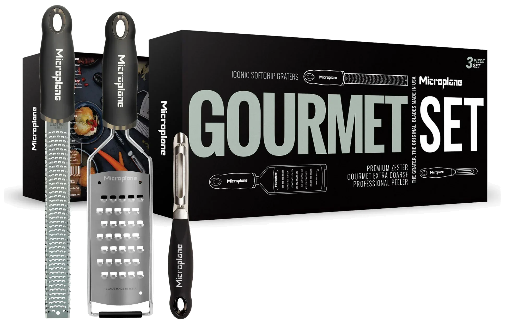 MICROPLANE Zestaw tarek z obieraczką GOURMET