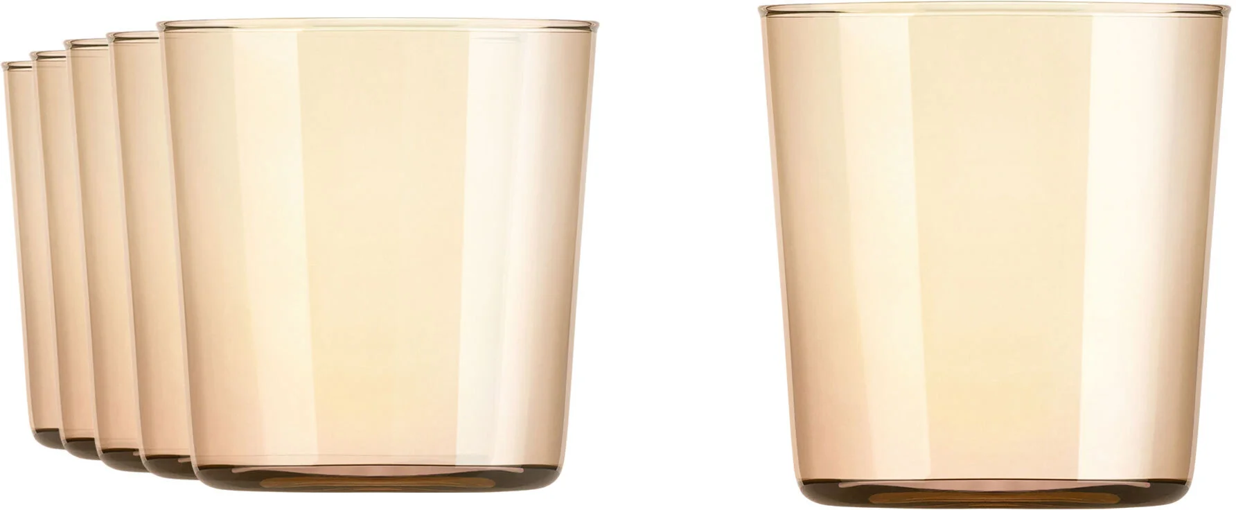 CIDRA COLOR Szklanka 390 ml, żółta (kpl. 6 szt) / ONIS