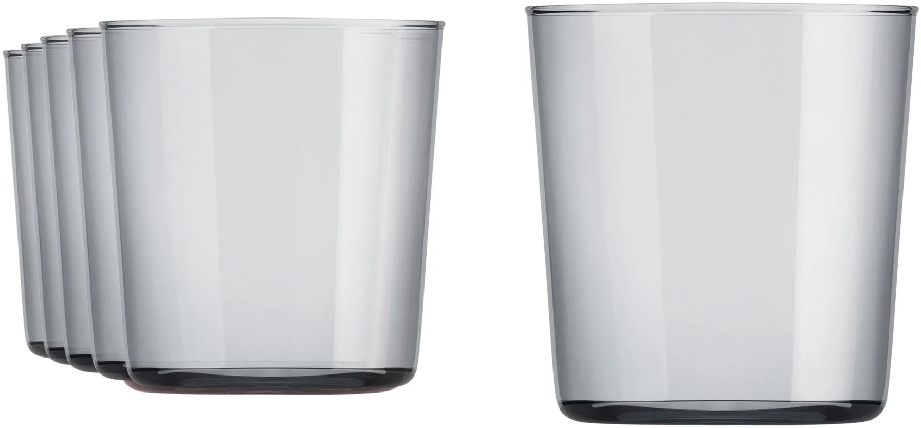 CIDRA COLOR Szklanka 390 ml, szara (kpl. 6 szt) / ONIS