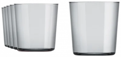 CIDRA COLOR Szklanka 390 ml, szara (kpl. 6 szt) / ONIS