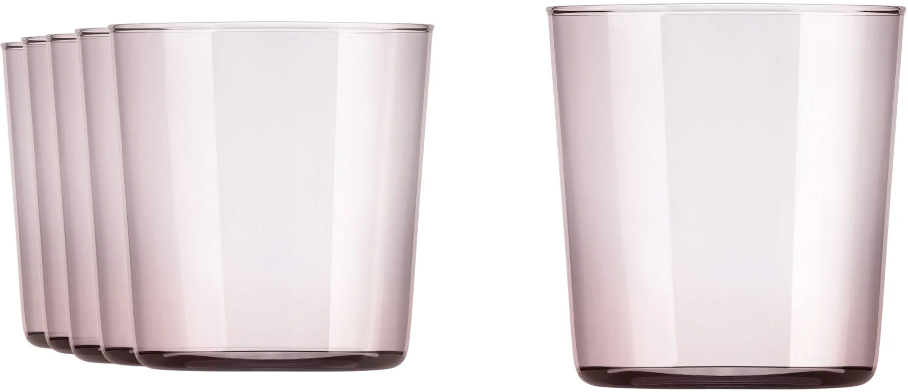 CIDRA COLOR Szklanka 390 ml, różowa (kpl. 6 szt) / ONIS