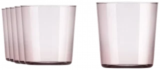 CIDRA COLOR Szklanka 390 ml, różowa (kpl. 6 szt) / ONIS