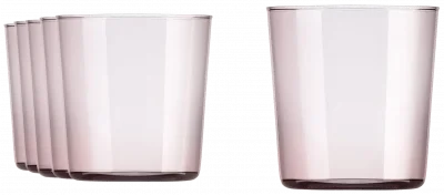 CIDRA COLOR Szklanka 390 ml, różowa (kpl. 6 szt) / ONIS
