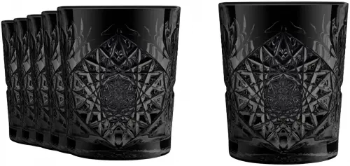 HOBSTAR Szklanka DOF 355 ml BLACK (kpl. 6szt.) / ONIS
