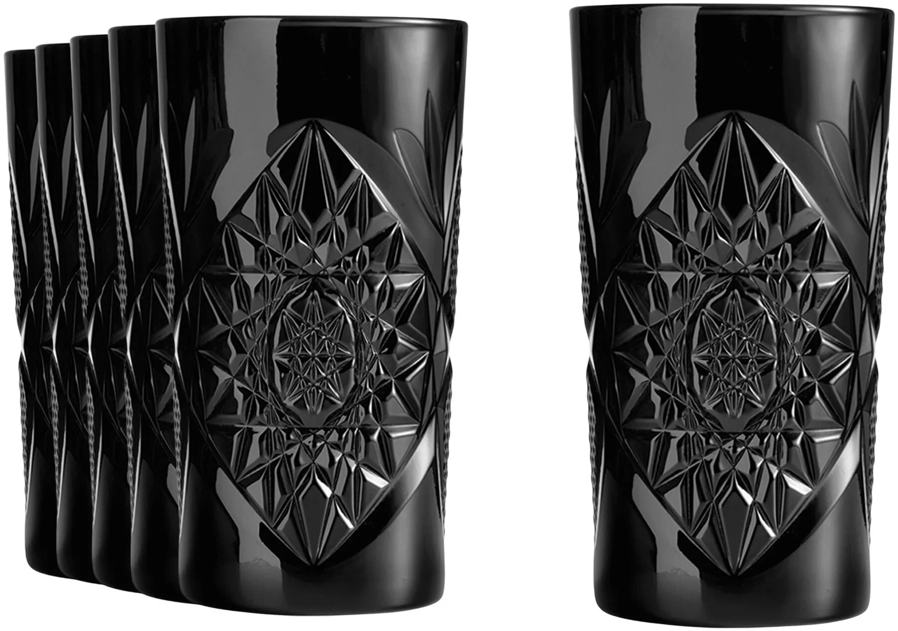 HOBSTAR Szklanka 475 ml BLACK (kpl. 6szt.) / ONIS