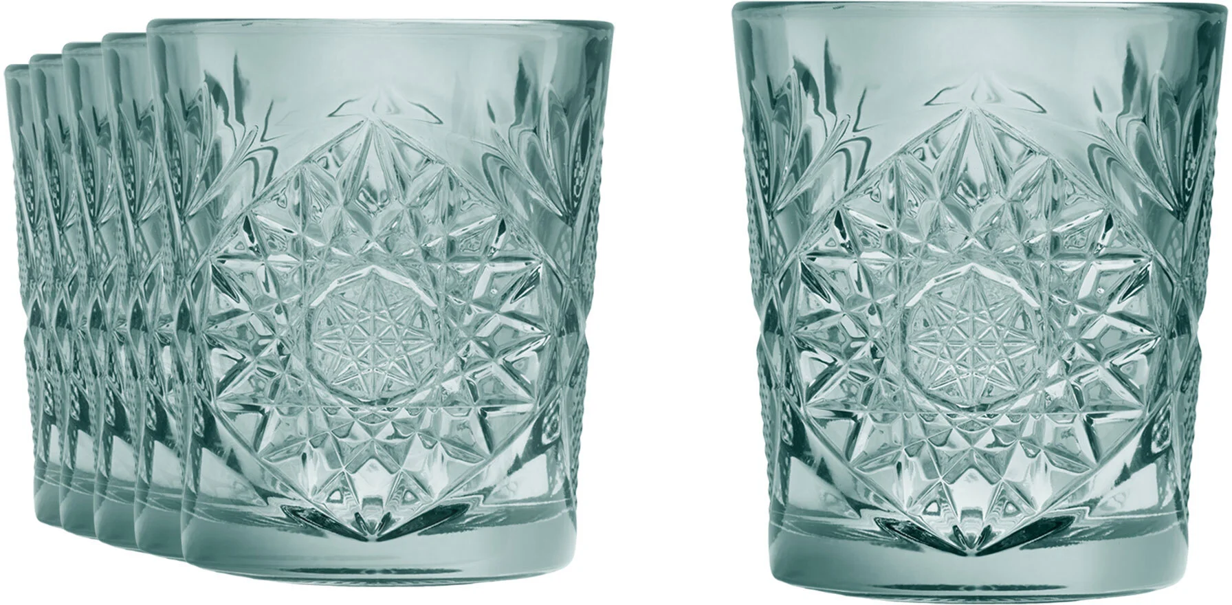 HOBSTAR Szklanka 355 ml, zielona (kpl. 6 szt)