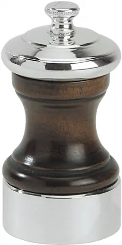 BISTRO PALACE Młynek do pieprzu 10 cm drewno + posrebrzany mosiądz / PEUGEOT