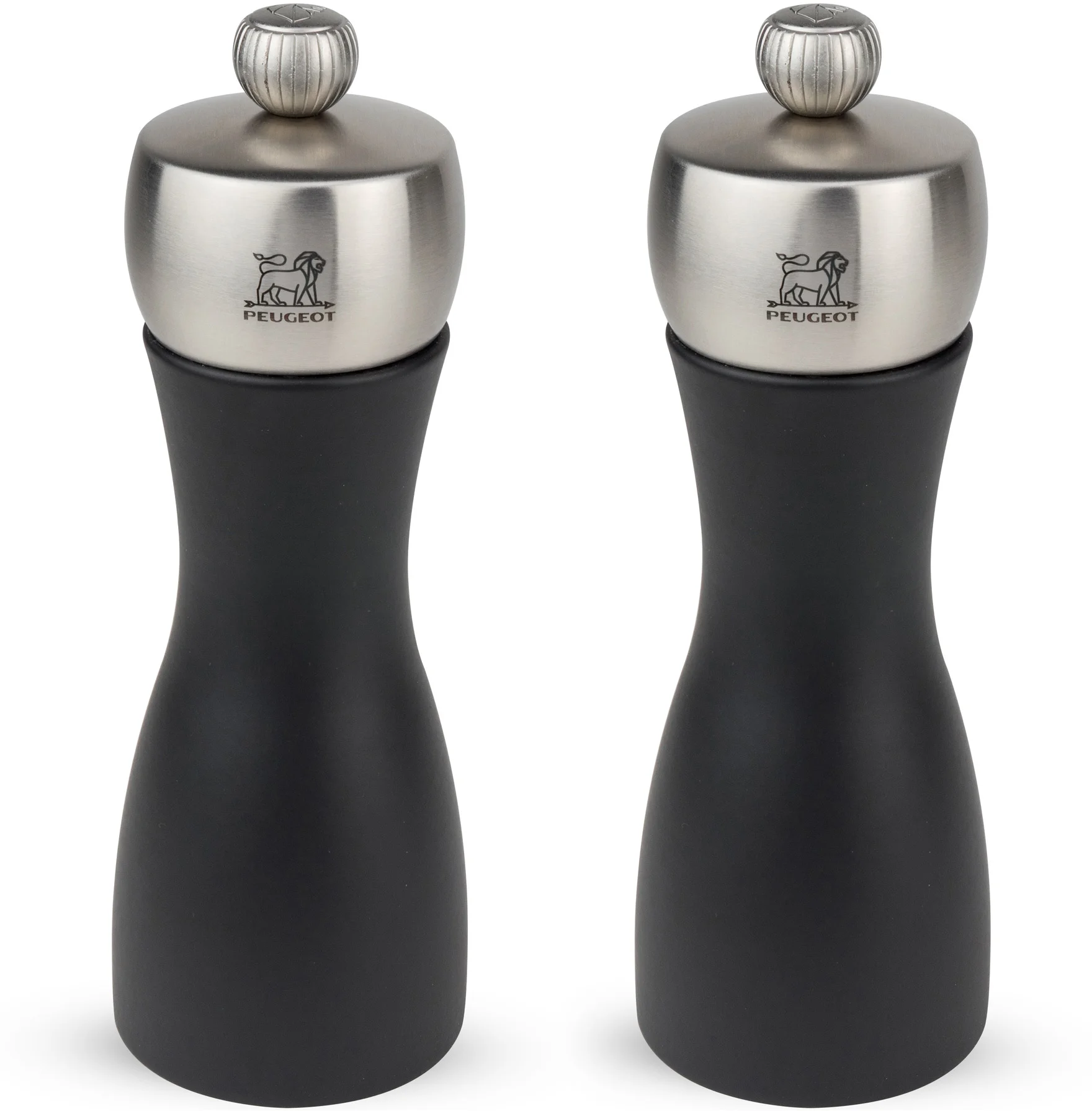 FIDJI Zestaw młynków do soli i pieprzu 15 cm czarny / PEUGEOT