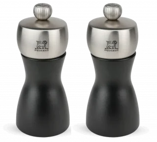 FIDJI Zestaw młynków do soli i pieprzu 12 cm czarny / PEUGEOT