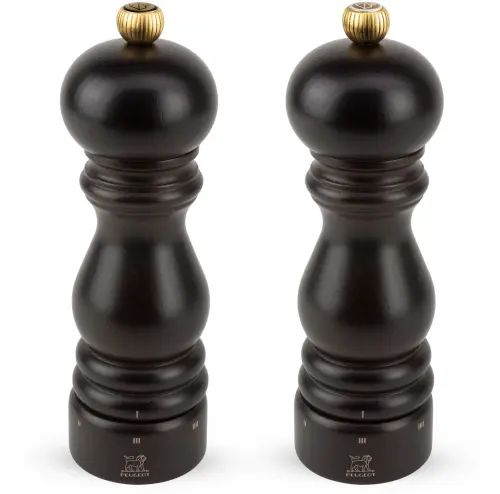 PARIS Zestaw młynków sól + pieprz 18 cm, czekolada