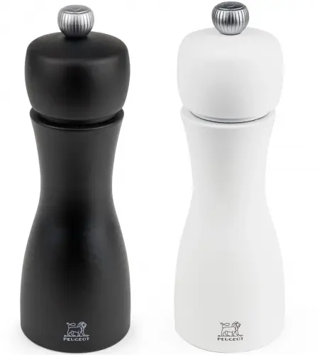 TAHITI Zestaw młynków do soli i pieprzu 15 cm biały/czarny / PEUGEOT