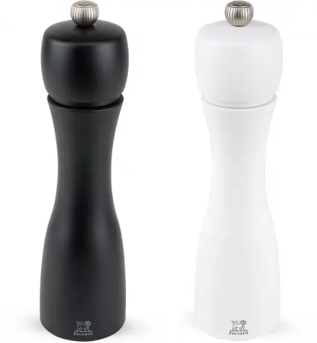 TAHITI Zestaw młynków do soli i pieprzu 20 cm biały/czarny / PEUGEOT