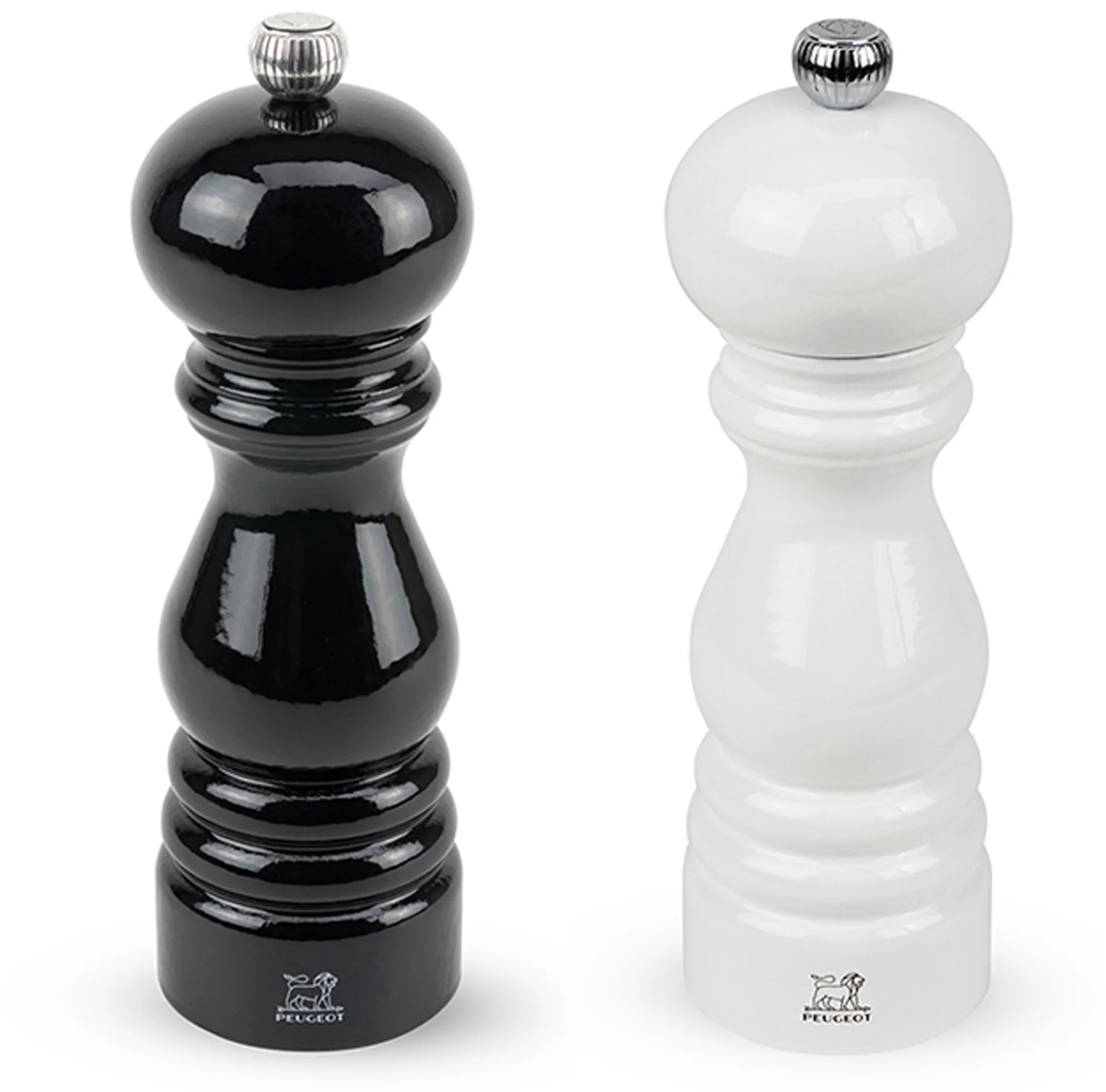 PARIS Zestaw młynków czarny-biały 18 cm / PEUGEOT