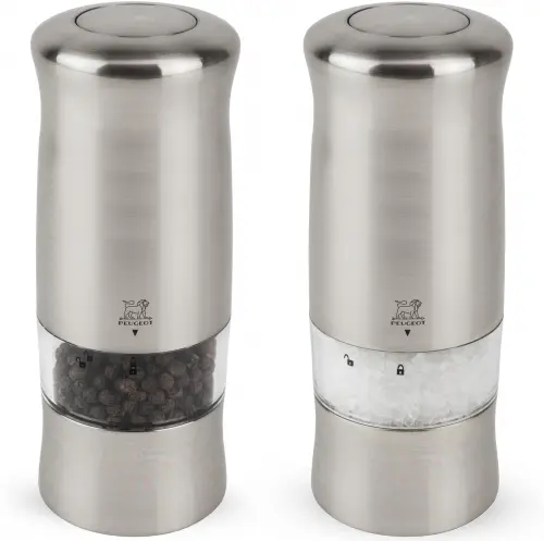 ZELI Zestaw młynków elektrycznych do soli i pieprzu 14 cm inox / PEUGEOT