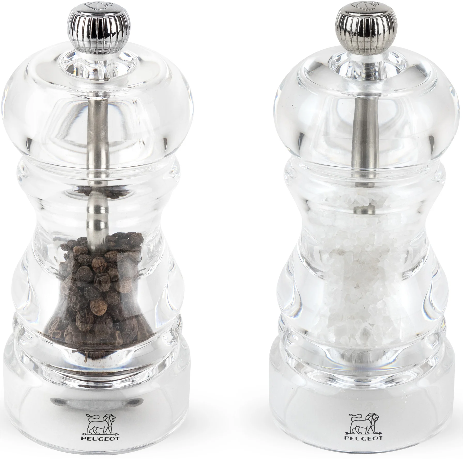 NANCY Zestaw młynków do soli i pieprzu 12 cm akryl / PEUGEOT