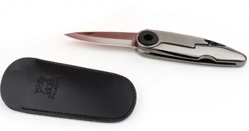 IXON Scyzoryk Korkociąg w skórzanym etui / PEUGEOT