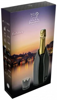 BUBBLES Zestaw zatyczka i cooler do wina / PEUGEOT