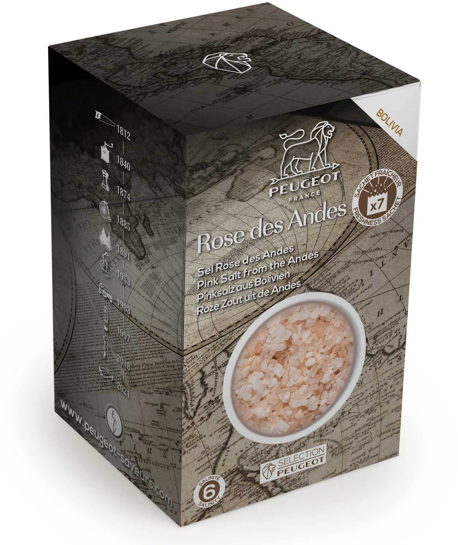 PINK SALT Sól różowa andyjska Boliwia 350 g / PEUGEOT