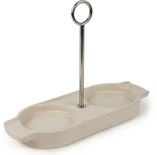 LINEA Podstawka do młynków ceramiczna, ecru / PEUGEOT