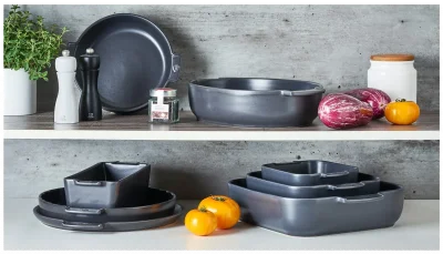 APPOLIA Naczynie kwadratowe 18 cm grafitowy / PEUGEOT