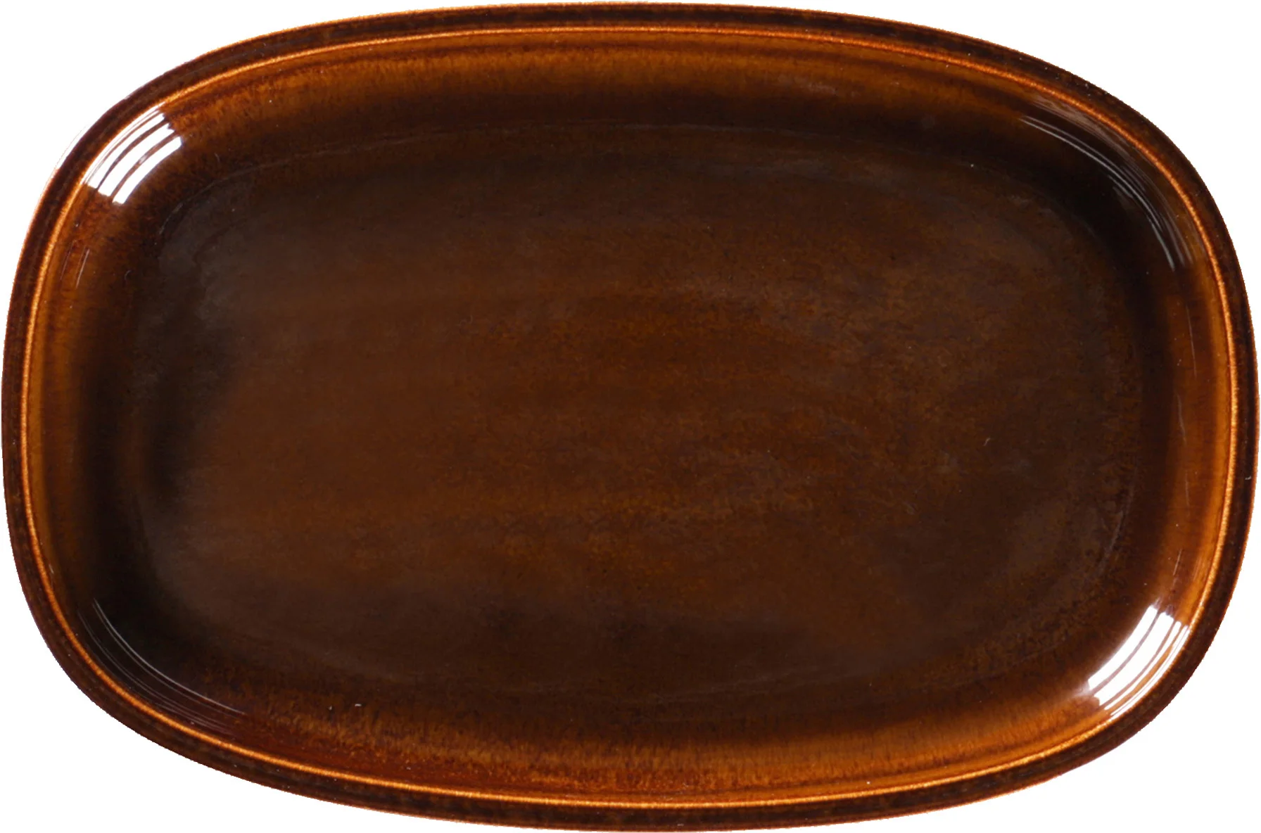 EASE RAKSTONE Półmisek 23x15 cm bursztynowy / RAK PORCELAIN