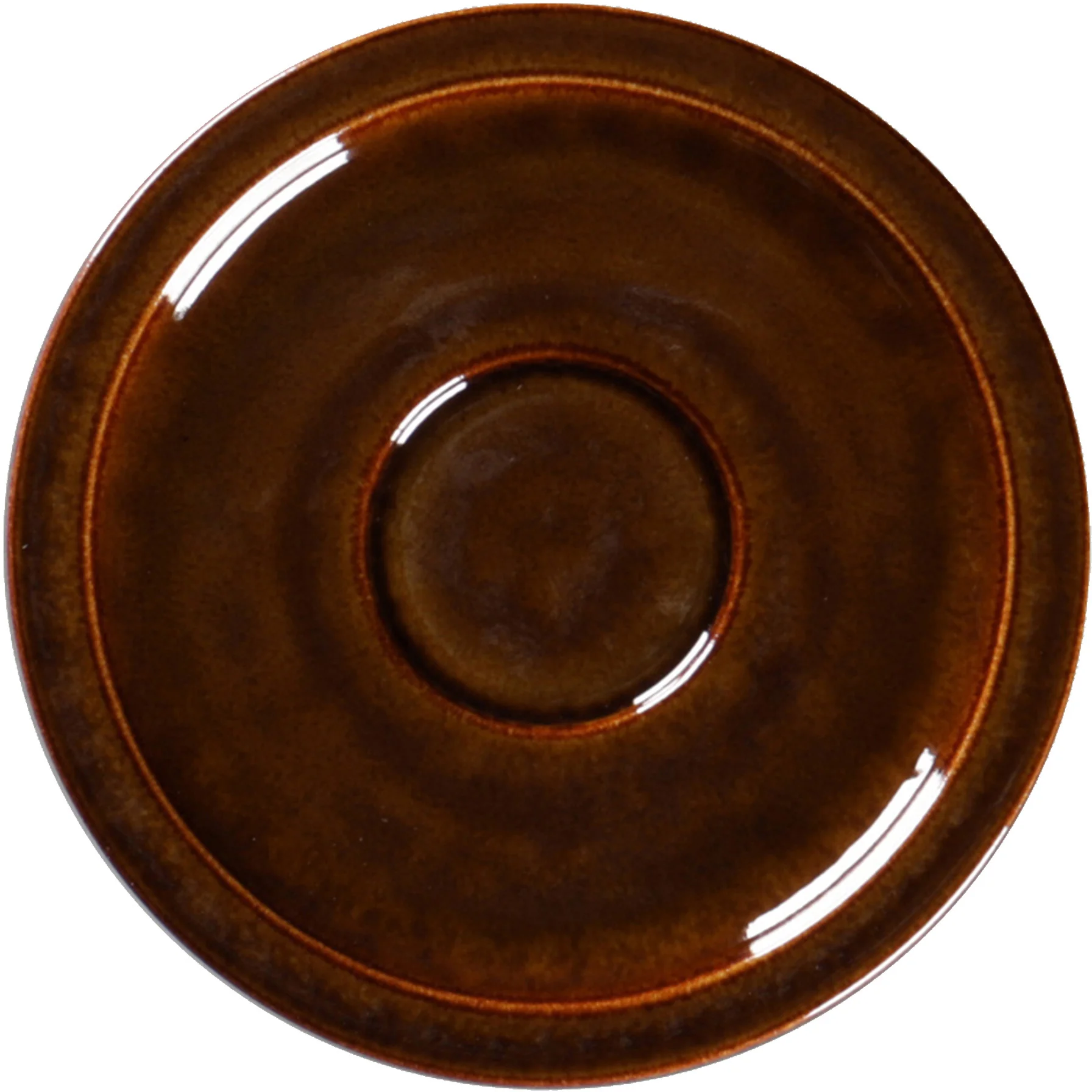 EASE RAKSTONE Spodek do espresso 13 cm bursztynowy / RAK PORCELAIN