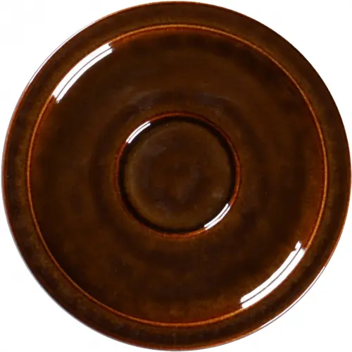 EASE RAKSTONE Spodek do espresso 13 cm bursztynowy / RAK PORCELAIN
