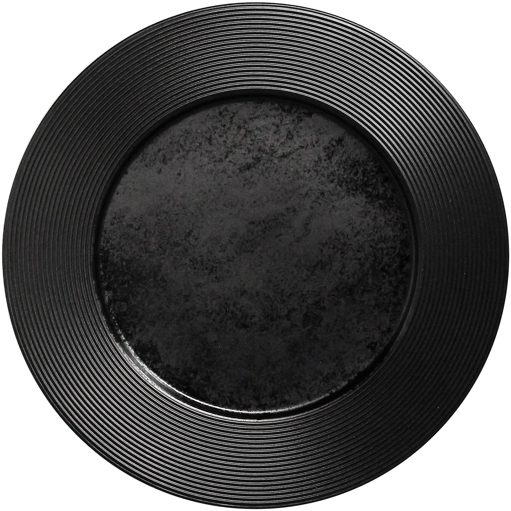 KARBON Talerz płaski EDGE 22 cm czarny / RAK PORCELAIN