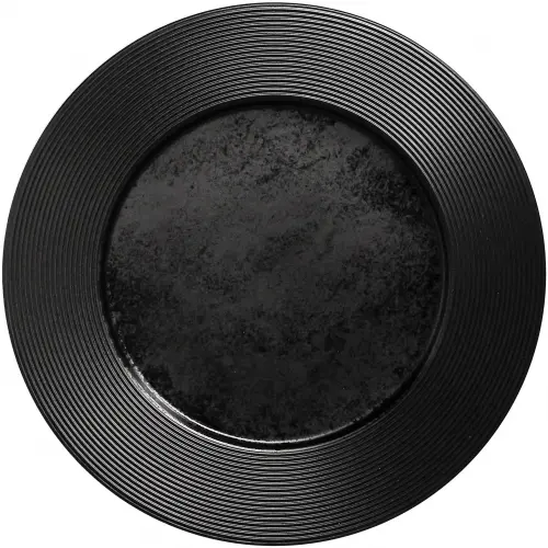 KARBON Talerz płaski EDGE 27 cm czarny / RAK PORCELAIN