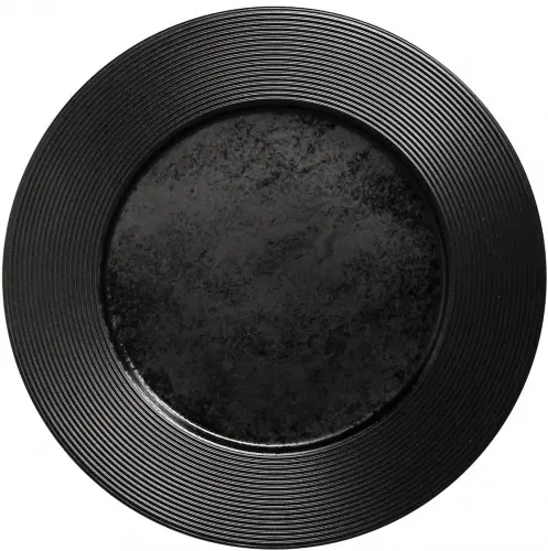 KARBON Talerz płaski EDGE 31 cm czarny / RAK PORCELAIN