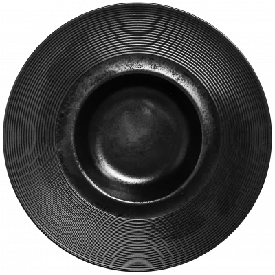 KARBON Talerz głęboki EDGE 26 cm czarny / RAK PORCELAIN