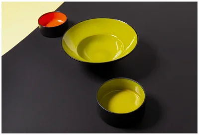 FIRE Talerz głęboki, okrągły 26 cm zielony / RAK PORCELAIN