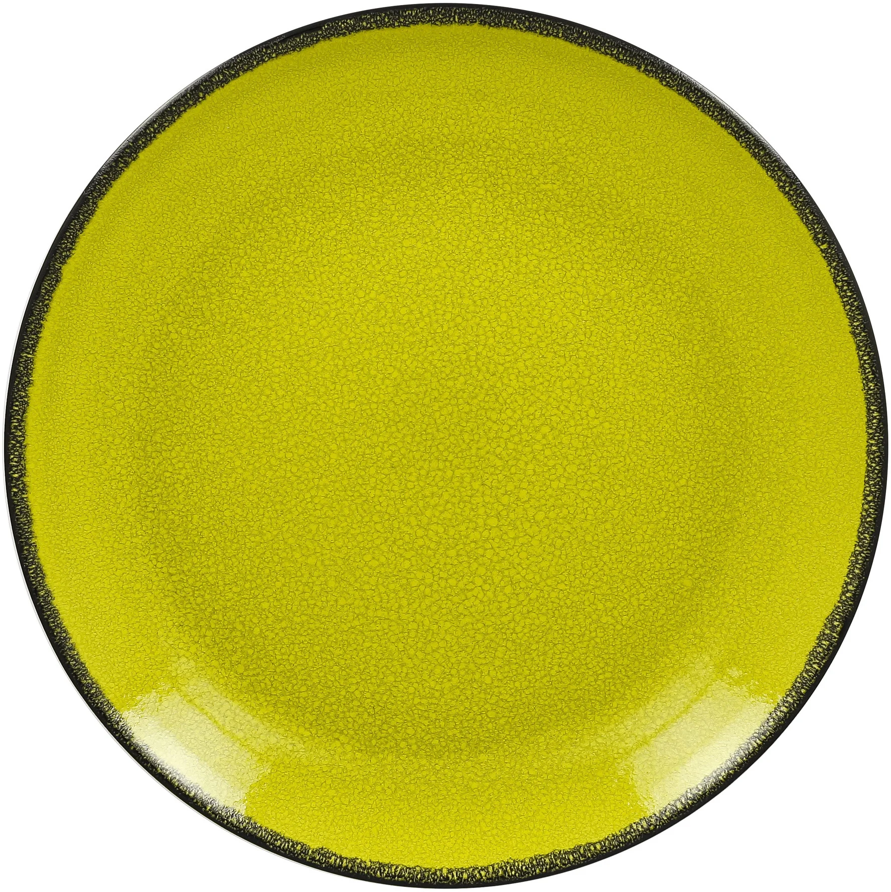 FIRE Talerz płaski, okrągły 24 cm zielony / RAK PORCELAIN