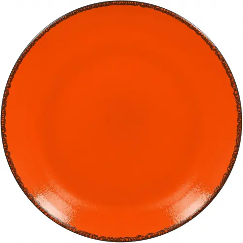 FIRE Talerz płaski, okrągły 24 cm pomarańczowy / RAK PORCELAIN