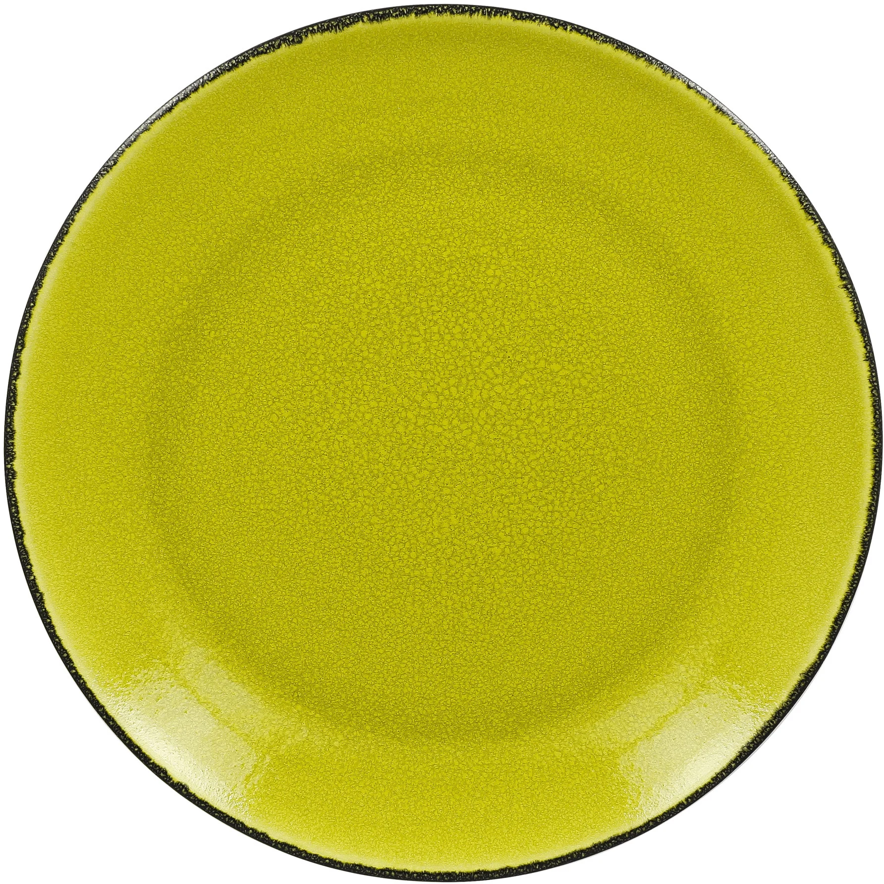 FIRE Talerz płaski, okrągły 27 cm zielony I / RAK PORCELAIN