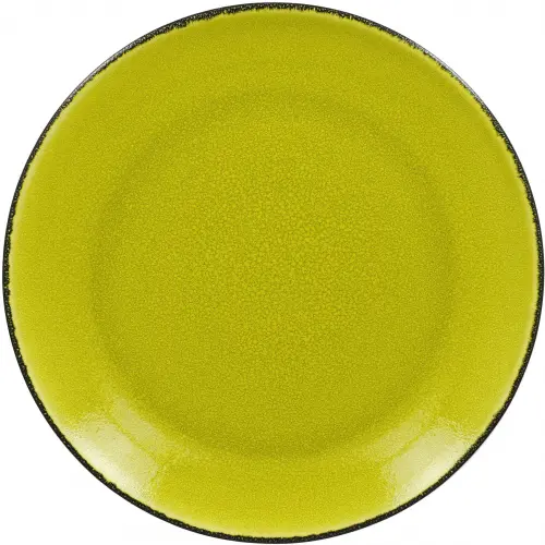 FIRE Talerz płaski, okrągły 27 cm zielony I / RAK PORCELAIN