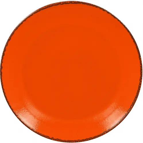 FIRE Talerz płaski, okrągły 27 cm pomarańczowy II / RAK PORCELAIN