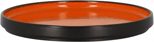 FIRE Talerz płaski, okrągły 23 cm pomarańczowy / RAK PORCELAIN